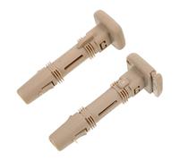 Abaodam Guide D’Appui-tête de Siège Auto en Plastique Beige, Diamètre 12,7 Mm, Kit de 2 Pièces Verrouillage Réglable, Garniture pour Maintien Stable des Montants, Accessoire Intérieur