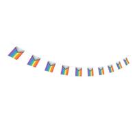 Abaodam Guirlande de Fierté Lgbt Arc-en-ciel 30 Fanions 14x21 Cm Polyester Solide Multicolore 9 M pour Décoration Intérieure et Extérieure Fête Pride Parade