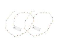 Abaodam Guirlande Lumineuse Miniature LED 2 Pièces pour Maison de Poupée Décorations Noël Intérieur Lumières Miniatures Féériques Colorées Accessoires Décoratifs pour Crèche et Jouets