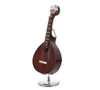 Abaodam Guitare Portugaise Miniature Modèle Réaliste 14Cm Support Métal Décoration Maison Bureau Présent Ornement Table
