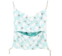 Abaodam Hamac Double Couche pour Petits Animaux, Nid D’écureuil Chaud | Peluche Douce, Design Suspendu, Lavable en Machine, Vert, pour Furets et Usage Hivernal