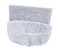 Abaodam Hamac pliable pour chat avec doublure en peluche - Perchoir de fenêtre intérieur amovible pour économiser de l'espace - Confort et chaleur - Design gris élégant pour chats pour espaces