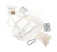 Abaodam Hamac pour Chat Macramé Tissé Main Lit Suspendu avec Anneau de Suspension Coussin pour Animaux Dintérieur Style Décoratif