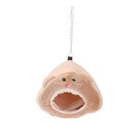 Abaodam Hamac pour Hamster Peluche Cartoon Ours Nid de Couchage Chaud et Douillet avec Coussin Remplaçable Lit Suspendu Confortable pour Petits Animaux comme Hamsters Rats et Écureuils