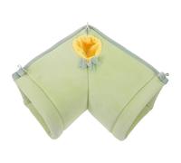 Abaodam Hamac Suspendu en Tissu Lavable pour Petits Animaux Tunnel Semi-Fermé en Angle L Taille Verte Nid Confortable pour Hamster Lapin Furet et Rat - Accessoire Cage Multifonction