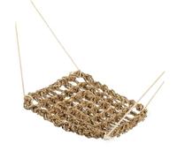 Abaodam Hamac Suspendu pour Reptiles Et Petits Animaux en Fibres Naturelles De Herbe De Mer, Taille Small 18x18 Cm, Jouet D’Escalade Et Tapis De Repos pour Crabes, Lézards Et Geckos