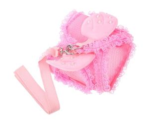 Abaodam Harnais pour Animaux de Compagnie Ange Rose Taille L en Polyester