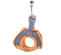 Abaodam Harnais pour Chien et Chat avec Laisse Incluse Harnais Respirant Réfléchissant Suédine Douce Conception Pratique pour Animaux de Compagnie Couleur Marron S