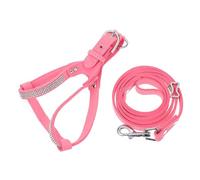 Abaodam Harnais pour Chien Sangle de Poitrine Douce et Respirante Laisse de Traction Confortable 2Pcs Harnais et Polyvalent pour Chiens Accessoires de Promenade Animaux de Compagnie