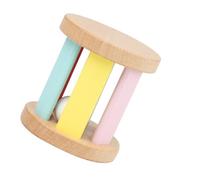 Abaodam Hochet en Bois Léger pour Bébé à Main, Rouleau Musical Éducatif Montessori pour Éveil Sensoriel et Développement Motricité