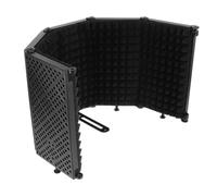 Abaodam Housse Insonorisante pour Microphone à Cinq Portes Bouclier d'Isolation Acoustique Pliable Protection Anti-Reflet et Anti-Bruit Compacte Accessoire Compatible Trépied pour