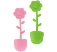 Abaodam Infuseur à Thé en Silicone 2pcs Filtre à Thé pour Feuilles en Vrac Gadget Pratique et Fleurs pour Restaurants et Fêtes Couleur Aléatoire