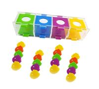 Abaodam Interactif Perroquet à Lancer, Jeu de Tri des Couleurs pour Conures, Accessoires Éducatifs Colorés pour Entraînement Intelligence, Fournitures pour Perroquets, Couleur Aléatoire