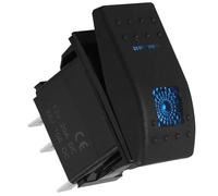 Abaodam Interrupteur à Bascule Marin 12V 20A LED Bleu 5 Broches pour Bateau Camping-Car et Yacht Commutateur Marche/Arrêt pour Éclairage et Équipement Électrique