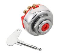 Abaodam Interrupteur D'allumage Installation Facile 0-1-2-3 en Métal 8 Broches 4 Positions pour Tracteur et Tondeuse pour Terrains Agricoles Difficiles