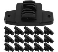 Abaodam Isolateurs Noir en PP 50 Pièces pour Clôture Électrique Accessoires Isolation, Maintien Fil sans Perte D'énergie pour Kit de Clôture Électrique pour Ferme et Élevage