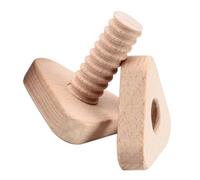 Abaodam Jeu D'assemblage de Formes Géométriques en Bois à Visser pour Garçon et Filles, 1 Set de Blocs Éducatifs Triangulaires, D'association D'écrous en Bois, Développement Motricité