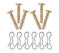 Abaodam Jeu de 6 Goupilles de Cisaillement et Goupilles Fendues en Acier Inoxydable pour Souffleuse à Neige Pièces de Rechange Solide Accessoires pour Chasse-Neige Kit Entretien