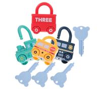 Abaodam Jeu de Clés de Verrouillage Montessori pour Garçon et Filles, 4 Cadenas Colorés, D'association et Apprentissage Préscolaire, Puzzles D'éveil Éducatifs pour Tout-Petits