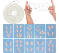 Abaodam Jeu de Corde à Doigts pour Garçon et Filles - Éducatif en Corde à Tisser Chinoise Coloris Multicolore Taille Unique pour Activités Coopératives et Développement Motricité Fine