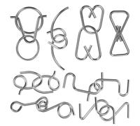 Abaodam Jeu de Réflexion Métal Casse-tête Interlock pour Garçon Fille Éducatif de Logique avec Niveaux de Difficulté Variés Stimule Créativité et Résolution de Problèmes