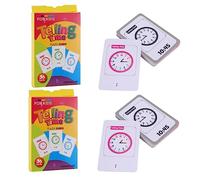 Abaodam Jeu Éducatif Horloge De Lecture Garçon Et Filles Ce1 2 Pièces Coloré Apprentissage Heure Première Année École