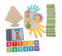 Abaodam Jeu Éducatif Mathématiques Bois avec Animaux Apprentissage Addition et Soustraction Outil Comptage Doigt pour Garçon Fille et Tout Petits