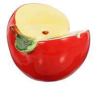 Abaodam Joli Cendrier en Céramique Rouge, Peint la Main, Forme Fruit, Cendrier Décoratif et Sécurisé pour Maison, Bureau ou Bar Prévention Incendie
