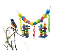 Abaodam Jouet à Mordre pour Perroquets Jouets pour Oiseaux De Blocs Multicolores Naturel pour Animaux De Compagnie