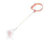Abaodam Jouet à Plumes pour Chat avec Collier Baguette Plumeau pour Chat Intérieur Tige Plume pour Divertir