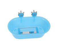 Abaodam Jouet Bain pour Oiseaux Petit Bain Perroquet avec Miroir en Plastique Taille Compacte Adapté Petits Oiseaux et Perruches