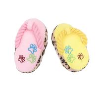 Abaodam Jouet Molaire pour Chien en Peluche Douce Forme Pantoufle 2 Pièces, Jouet Interactif pour Consommer L'énergie, Présent pour Amis Propriétaires de Chien