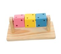 Abaodam Jouets à Mâcher en Bois Naturel pour Hamsters Et Cochons d'Inde, Cube Multifonctionnel De Petite Taille, Stimulant Et Interactif, Jeu pour Petits Rongeurs en Cage