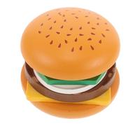 Abaodam Jouets Alimentaires Bois pour Garçon Fille Set De Cuisine Bois avec Hamburger Frites Et Accessoires Jouet Cognitif pour Développement des Compétences Motrices Fines Et