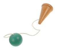 Abaodam Kendama en Bois Vert pour Garçon et Filles - Kendama Résistant à l'usure Balle et Corde - Exercice de Coordination Œil-Main et Motricité - Jeu Extérieur Éducatif et Amusant