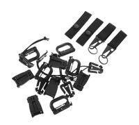 Abaodam Kit Accessoires pour Paquet à Dos Outdoor 19 Pièces - Boucles Métal, Clips Gestion Sangles, Organiseur Sangle Élastique, Porte-Tube Hydratation - Compatible Randonnée, Camping,