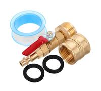 Abaodam Kit D’Adaptateur de Purge pour VR en Laiton 1/4 à Raccord Rapide | Filetage Externe 1/4, Vanne à Bille Intégrée, pour Tuyau D’arrosage et Lignes D’irrigation