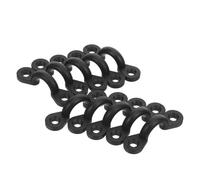 Abaodam Kit D'accessoires Équipement de Gréement pour Kayak 20 Pièces avec Œillets en Nylon Noir et Vis pour Pagaies et Petits Bateaux Lors D'aventures en Plein Air