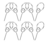 Abaodam Kit de 12 Anneaux de Rechange pour Tente Goupilles Galvanisées Connecteurs Robustes pour Arceaux de Tente en Fibre Accessoires de Réparation pour Camping Randonnée et Voyage