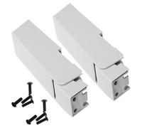 Abaodam Kit de 2 Charnières Métalliques Universelles Ressort et Cache Blanc, pour Portes de Congélateur Coffre et Réfrigérateur, Réparation Adaptée aux Appareils Domestiques