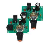 Abaodam Kit de 2 Modules D'amplificateur Stéréo Ultra-miniatures 3-12v Indicateur de Puissance en Plastique pour Entraînement la Soudure DIY