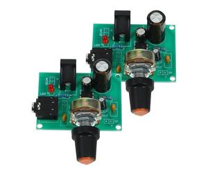 Abaodam Kit de 2 Modules D'amplificateur Stéréo Ultra-miniatures 3-12v Indicateur de Puissance en Plastique pour Entraînement la Soudure DIY