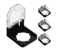 Abaodam Kit de 4 Couvercles de Protection en Plastique pour Interrupteur à Bouton-poussoir Étanche et Anti-poussière, Installation Facile pour Bureaux et Usines
