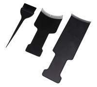 Abaodam Kit de Coiffure 3 Pièces Pinceau à Teinture, Peigne à Colorer Cheveux et Tableau de Teinture en Plastique Abs Noir pour Usage Professionnel Domicile