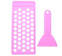 Abaodam Kit de Création Rouge à Lèvres 2 Pièces Violet Plateau 50 Trous Spatule Accessoires pour Usage Quotidien