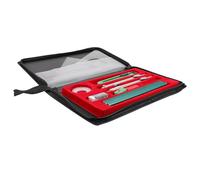 Abaodam Kit de Dessin Multifonction en Bois et Fer Compas et Gomme, Boîte de Rangement Pratique pour Étudiants et Designers, Répond aux Besoins Variés de Dessin Couleur Couleur