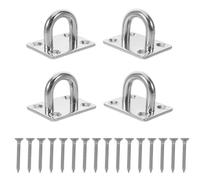 Abaodam Kit de Fixation pour Hamac Mural 4 Pièces en Acier Inoxydable 304 M8 16 Vis, Crochets Robustes pour Hamac D'intérieur et D'extérieur, Support Suspendre Solide pour Jardin,