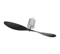 Abaodam Kit de Générateur Mini Éolienne Micro-Moteur, Mini-Générateur Éolien Portable à Hélice Noire, Kit Éducatif Scientifique pour Expériences D’Électricité et Production D’Énergie,