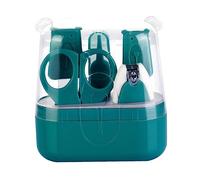 Abaodam Kit De Manucure Pour Bébé Vert Léger Portable, Ensemble Coupe-ongles Cinq Pièces En Acier Inoxydable, Soins Des Ongles Bébé Voyage Et Usage Quotidien