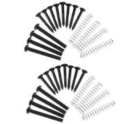 Abaodam Kit de Montage pour Guitare avec Vis de Hauteur Humbucker Ressorts de Fixation et Vis Encadrement Noir Complet pour Réglage Précis des Micros Double Bobine Adapté Plupart des